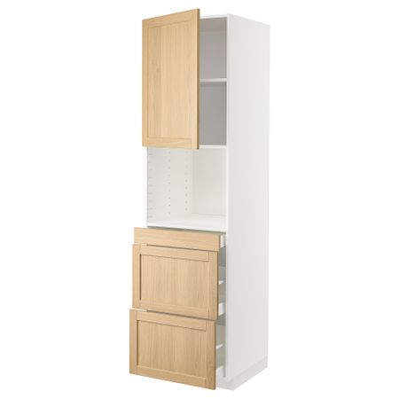 Высокий шкаф для СВЧ, дверца,3ящика IKEA METOD МЕТОД, MAXIMERA МАКСИМЕРА 495.095.63