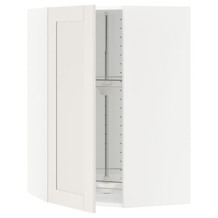 Угловой навесного шкаф с вращающейся секц, белый/Сэведаль белый 68x100 см IKEA METOD МЕТОД 192.230.29