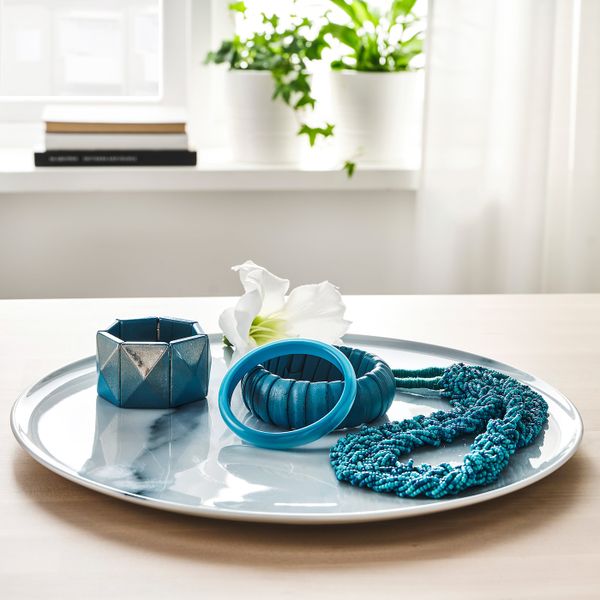 Блюдо, белый/с печатным рисунком 32 см IKEA SAMSTÄMMIG САМСТЭММИГ 204.682.52 - схема-чертеж с размерами