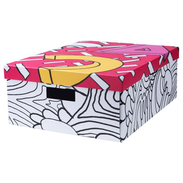 Коробка с крышкой СПРИДД, различные орнаменты (43x54x21 см) - схема-чертеж с размерами