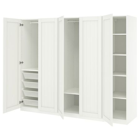 PAX / GULLABERG Гардероб, комбинация - белый/белый 250x60x201 см
