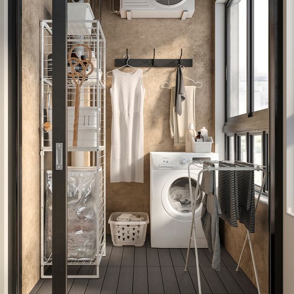 JOSTEIN Стеллаж с сумками и решеткой - фото 2