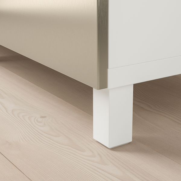 Комбинация для хранения с дверцами, белый/РИКСВИК/стуббарп под светлую бронзу 180x42x74 см IKEA BESTÅ БЕСТО 593.025.76 - фото 3