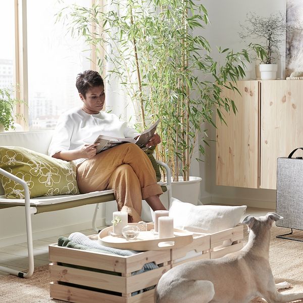 2-местный диван, для дома/сада, белый зеленый/бежевый 118x69x69 см IKEA INGMARSÖ ИНГМАРСЭ 304.632.92 - схема-чертеж с размерами