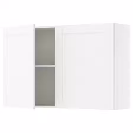 KNOXHULT Навесной шкаф с дверями - белый каркас 120x75 см