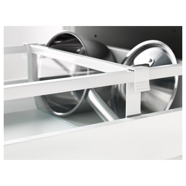 Разделитель для среднего ящика, белый/прозрачный 40 см IKEA MAXIMERA МАКСИМЕРА 703.677.45 - фото 4