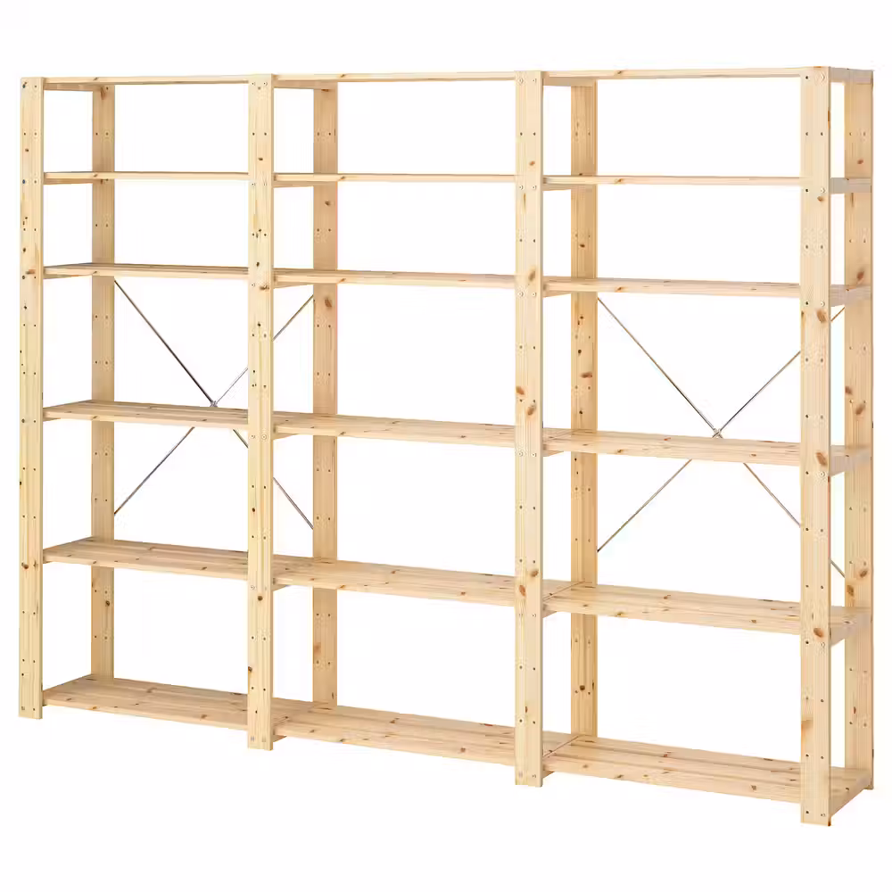 HEJNE 3 секции/полки - хвойное дерево 230x31x171 см - фото 1