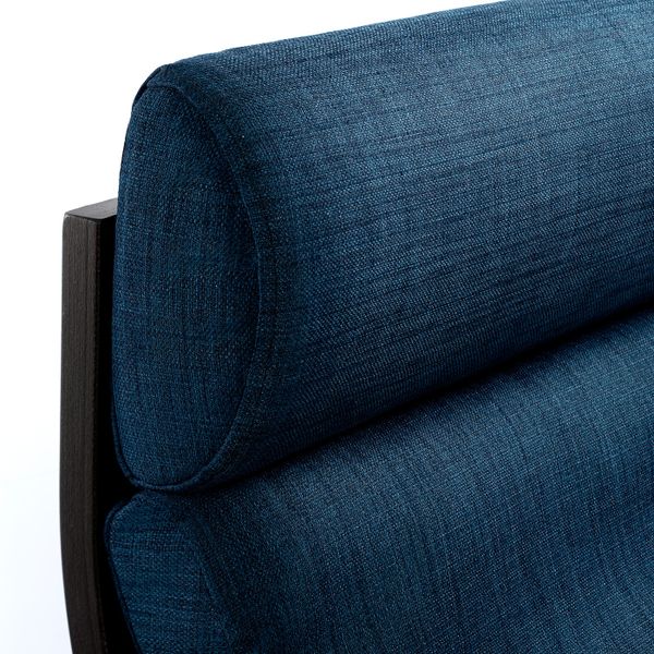 Кресло, черно-коричневый/Шифтебу темно-синий IKEA POÄNG ПОЭНГ 593.028.02 - фото 4