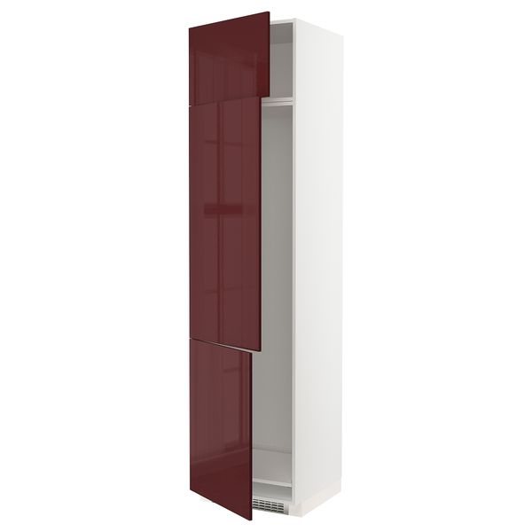 Высокий шкаф для холодильник, морозилки, 3 дверцы, 60x60x240 cm IKEA METOD МЕТОД 094.693.09 - фото 1