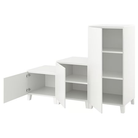 PLATSA Гардероб с 3 дверцами - белый/Fonnes белый 180x57x133 см