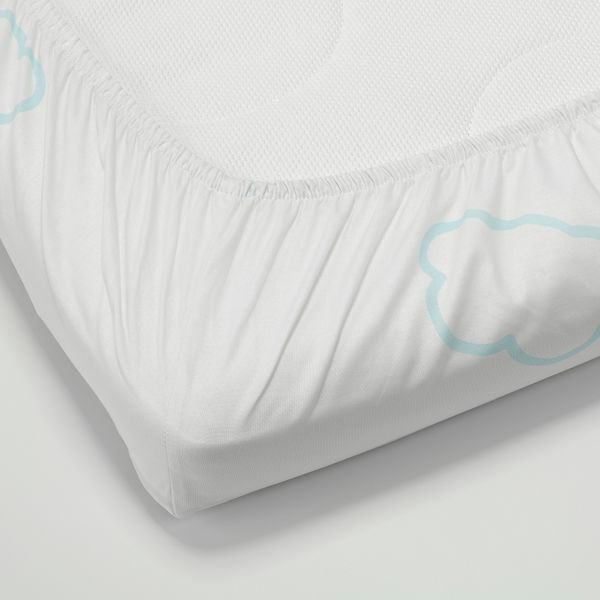 Детское постельное белье, 3 предмета, 60x120 см, облако, голубой IKEA RINGDUVA 805.409.76 - фото 6