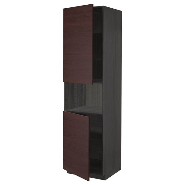 Высокий шкаф для СВЧ, 2 дверцы, полки, 60x60x220 cm IKEA METOD МЕТОД 794.634.60 - фото 2