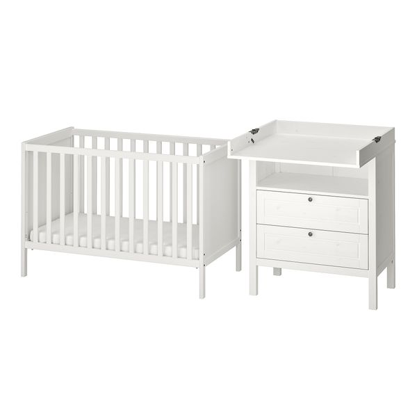 Мебель для детской, 2 предмета, 60x120 см, белый IKEA SUNDVIK СУНДВИК 295.060.99 - фото 2