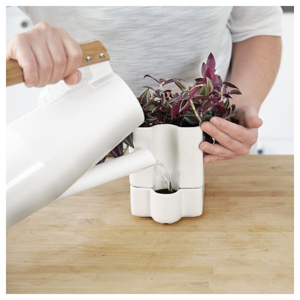 Горшок с самополивом СОТЦИТРОН, д/дома/улицы, белый (29x11 см) - фото 2