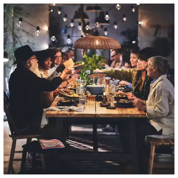 SKOGSTA Стол обеденный - акация/чёрный 235x100 см - фото 3