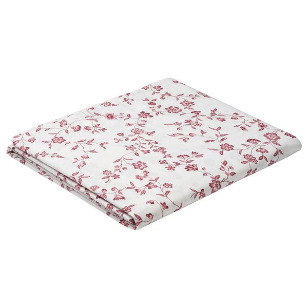 Простыня, белый, розовый, 215x220 см IKEA ХЭССЛЕКЛОККА 204.265.73 - схема-чертеж с размерами