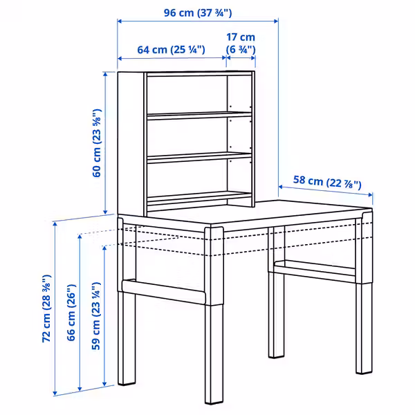 IKEA, дополнительный ракурс - схема-чертеж с размерами
