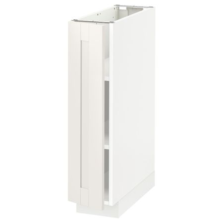 Напольный шкаф с полками, белый/Сэведаль белый 20x60 см IKEA METOD МЕТОД 092.229.64