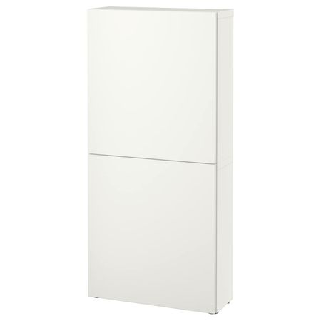 Навесной шкаф с 2 дверями, Лаппвикен белый 60x22x128 см IKEA BESTÅ БЕСТО 792.482.58