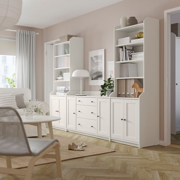 Комбинация для хранения, белый 279x46x199 см IKEA HAUGA ХАУГА 993.887.33 - фото 2