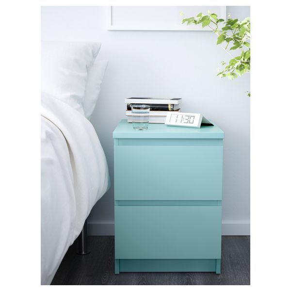 Комод с 2 ящиками МАЛЬМ, светлая бирюза (40x55 см) - фото 2