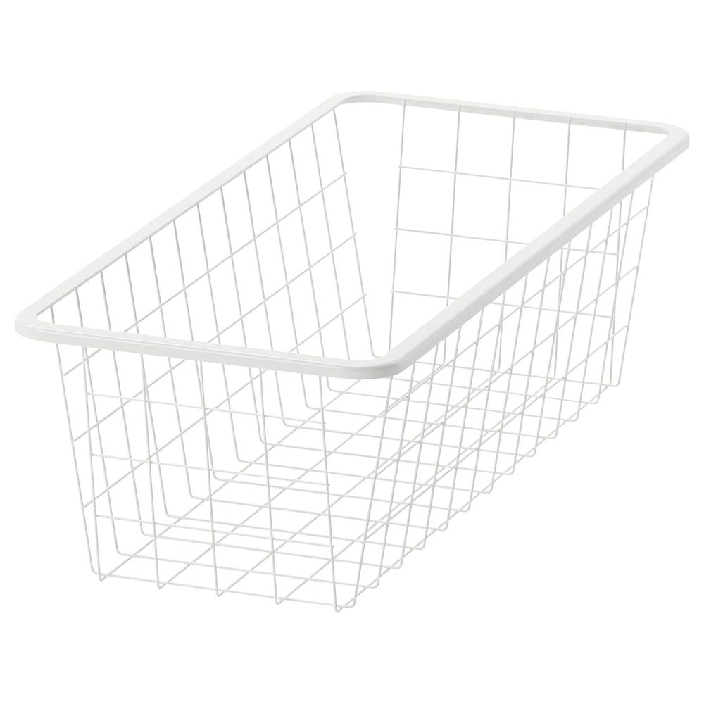 Проволочная корзина, белый 25x51x15 см IKEA JONAXEL ЙОНАКСЕЛЬ 204.313.29 - схема-чертеж с размерами