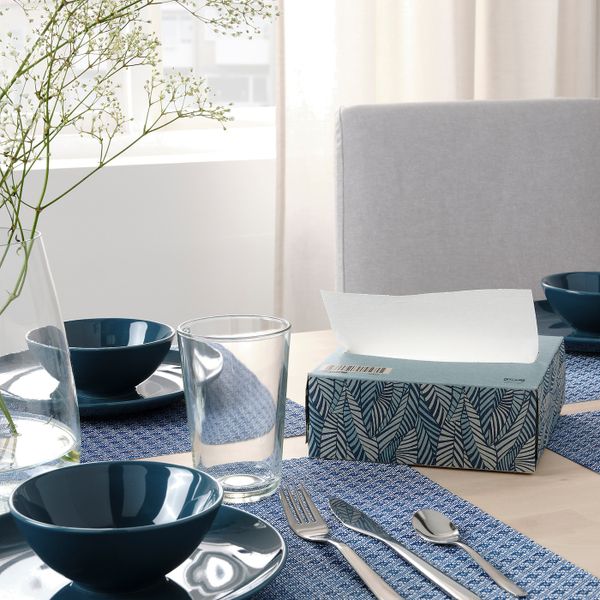 Салфетка бумажная, синий 16x32 см IKEA VATTENDANS ВАТТЕНДАНС 104.971.27 - фото 4