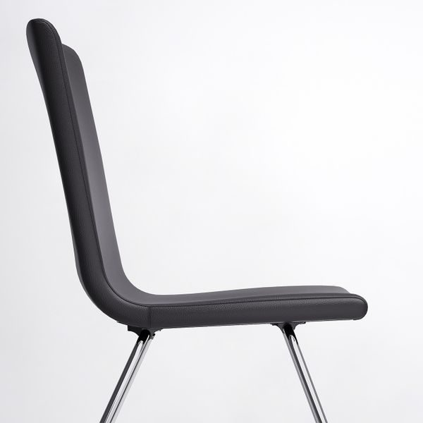 Стул, хромированный/Бумстад черный IKEA VOLFGANG ВОЛЬФГАНГ 004.023.56 - фото 4