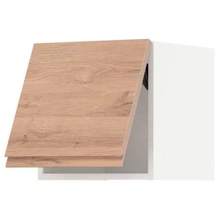 Навесной горизонтальный шкаф, белый/Воксторп под дуб 40x40 см IKEA METOD МЕТОД 994.142.04