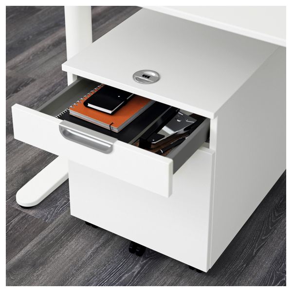 Тумба с отделением для папок ГАЛАНТ, белый (45x55 см) - схема-чертеж с размерами