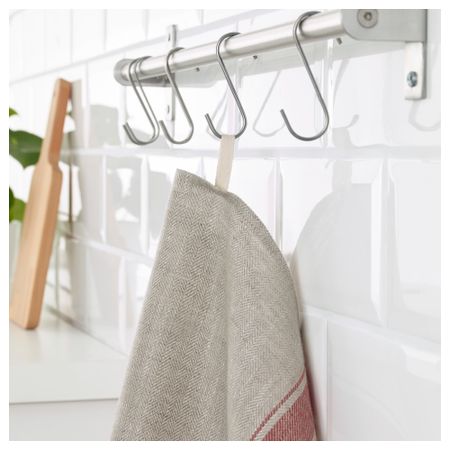 Полотенце кухонное ВАРДАГЕН, бежевый, красный (50x70 см)