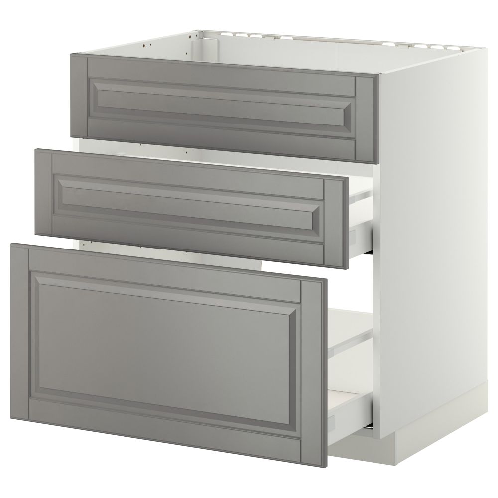 Напольный шкаф под мойку + 3 фронтальных панель, 2 ящика, 80x60 cm IKEA METOD МЕТОД, MAXIMERA МАКСИМЕРА 690.280.54 - фото 1