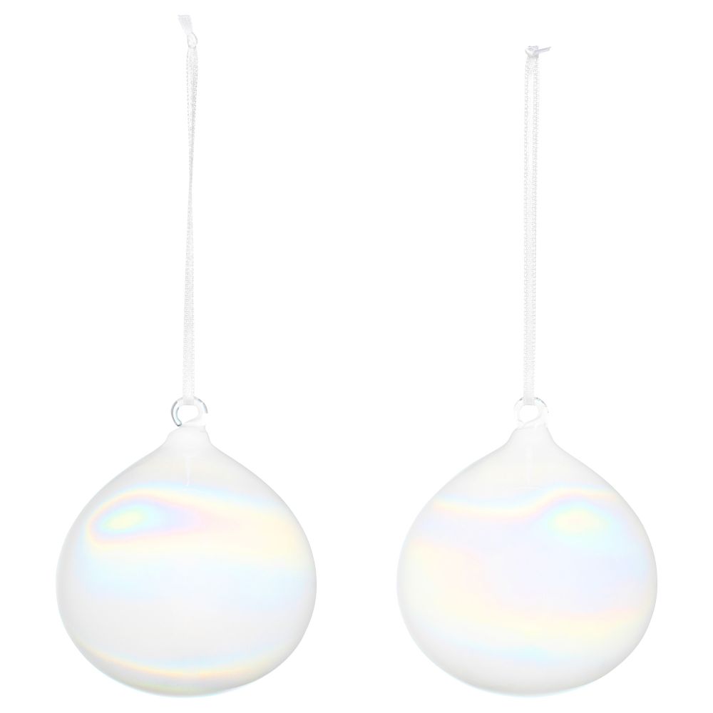 Украшение, шар ВИНТЕР 2015, стекло, белый (8 см) - схема-чертеж с размерами