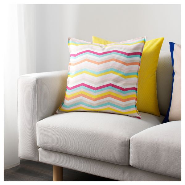 Чехол на подушку СОММАР 2018, зигзаг, разноцветный (50x50 см) - схема-чертеж с размерами