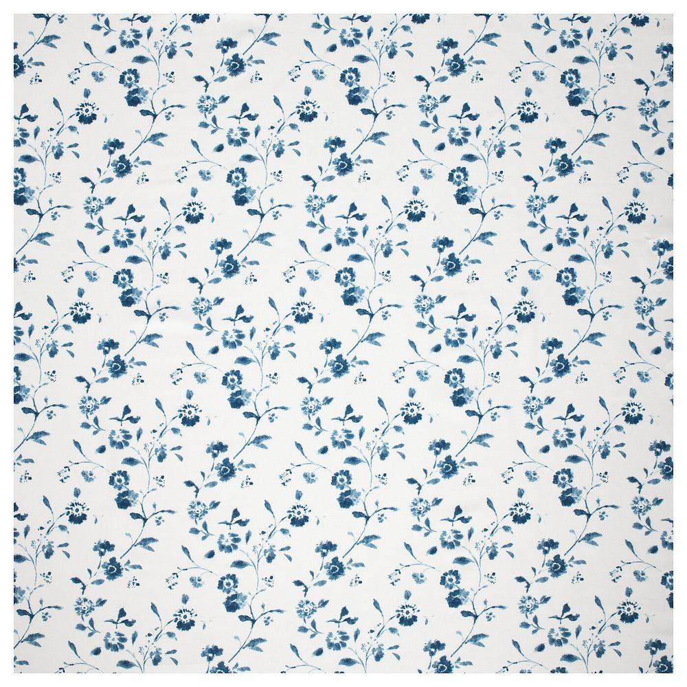 Ткань, белый, синий 150 см IKEA BLÅGRAN БЛОГРАН 504.327.04 - фото 1