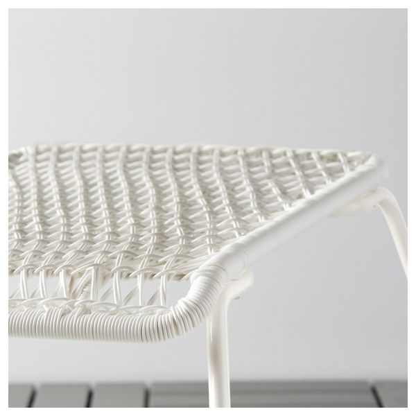 Садовый табурет для ног ХЭГСТЕН, белый - фото 2