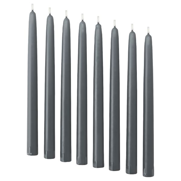 Неароматическая свеча, темно-серый 25 см IKEA KLOKHET КЛОКХЕТ 404.967.63 - фото 1