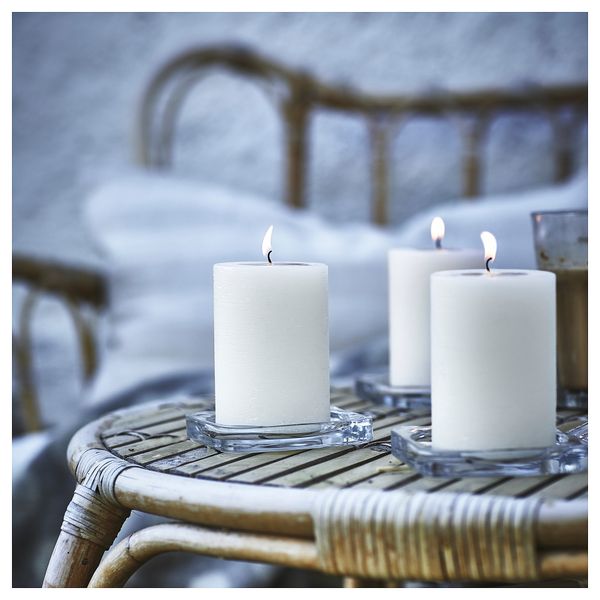 Ароматическая формовая свеча, Ваниль, светло-бежевый, 30 ч IKEA JÄMLIK 805.023.09 - фото 3