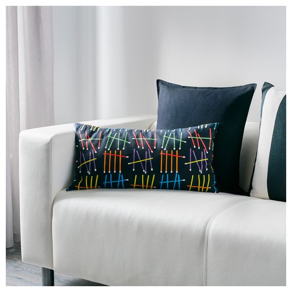 Подушка ОНСКЕДРОМ, полоска, разноцветный (30x60 см) - схема-чертеж с размерами