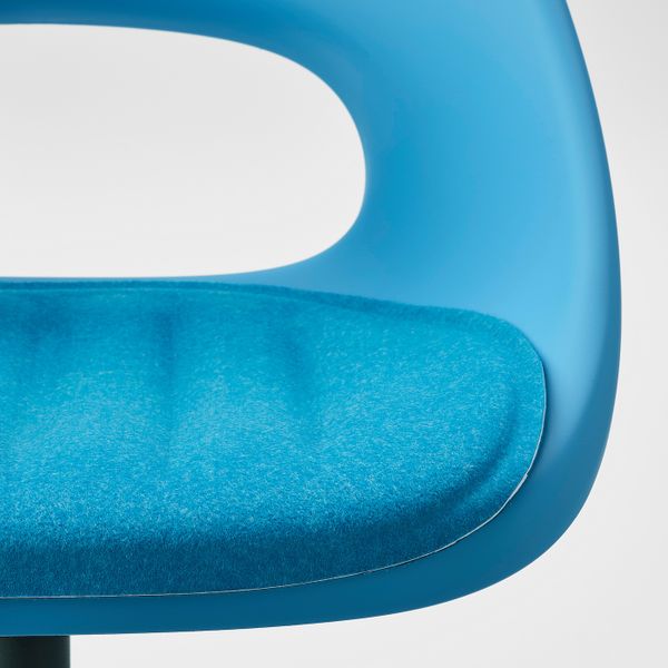 Рабочее кресло c подушкой, синий/черный IKEA ELDBERGET ЭЛДБЕРГЕТ / MALSKÄR МАЛЬСКЭР 593.318.85 - фото 5