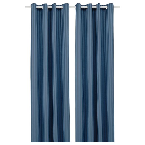Затемняющие гардины, 2 шт., синий 145x300 см IKEA MAJRID МАЙРИД 004.698.89 - фото 1