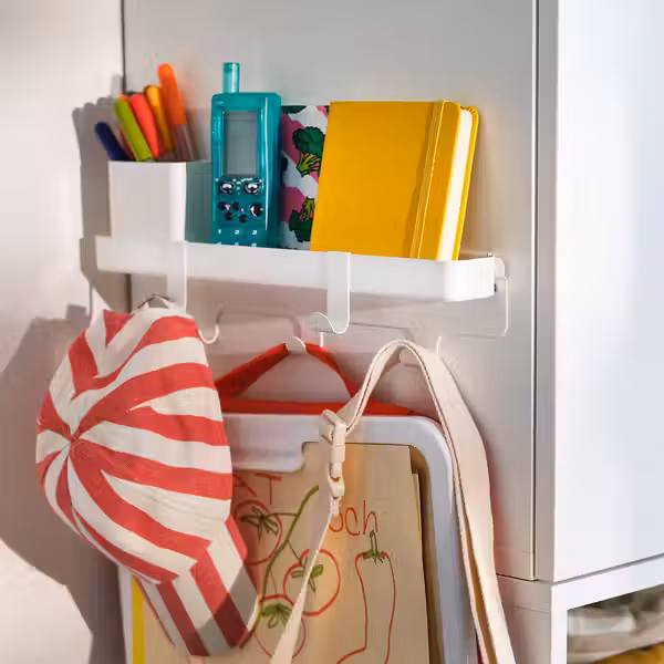 ALTARLIDEN АЛТАРЛИДЕН Вешалка с крючками - с отделением для хранения/белый - фото 4