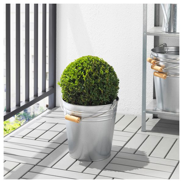 Ведро/горшок СОККЕР, д/дома/улицы, оцинковка (10 л) - схема-чертеж с размерами