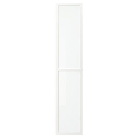 OXBERG Стеклянная дверь - белый 40x192 см
