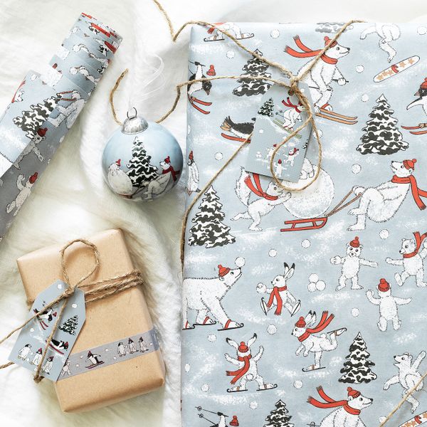 Рулон оберточной бумаги, анималистический орнамент серый 3x0.7 м IKEA VINTER 2020 ВИНТЕР 2020 504.714.27 - схема-чертеж с размерами