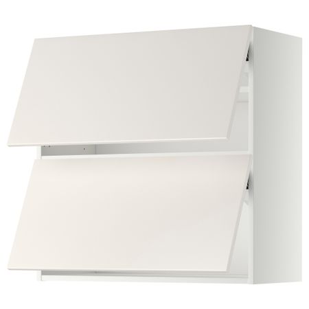 Навесной шкаф, 2 дверцы, горизонтальный МЕТОД, белый, Веддинге белый