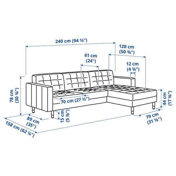 IKEA, дополнительный ракурс - схема-чертеж с размерами