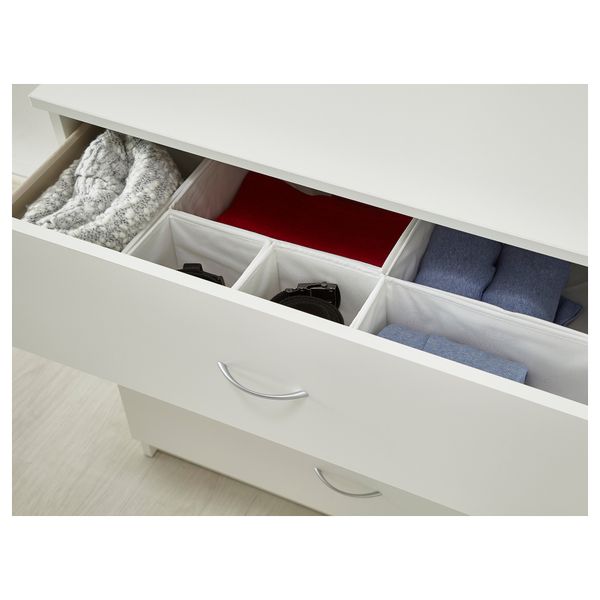 Комод с 3 ящиками ТОДАЛЕН, белый (80x77 см) - схема-чертеж с размерами