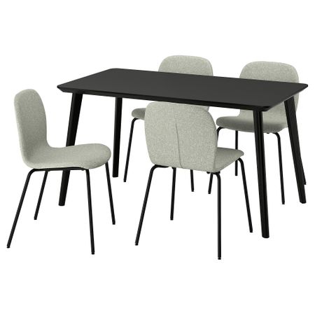 Стол и 4 стула IKEA KARLPETTER, LISABO ЛИСАБО 595.686.13