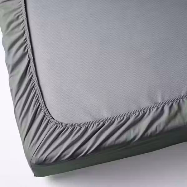 DVALA Простыня натяжная - серо-зеленый 180x200 см - фото 5